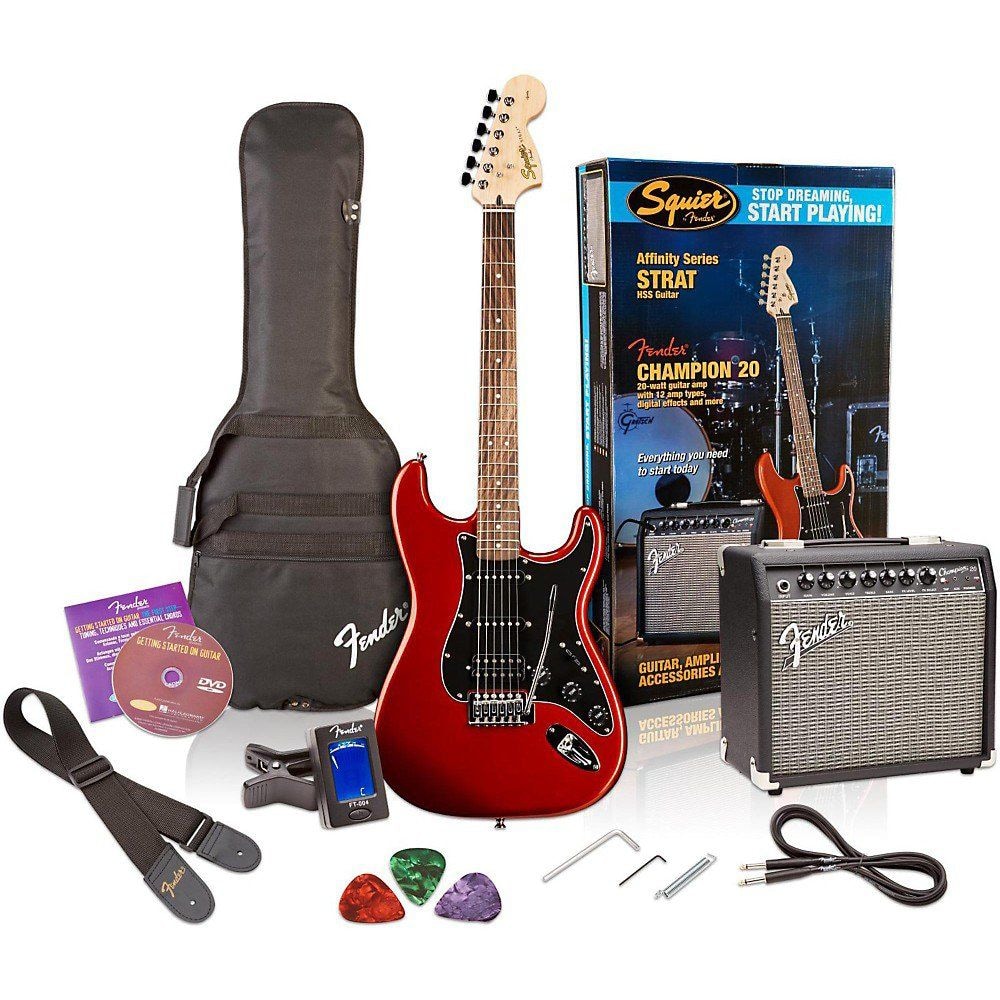 FENDER SQUIER AFFINITY SERIES™ STRAT® HSS&CHAMPION™ 20 CANDY APPLE RED