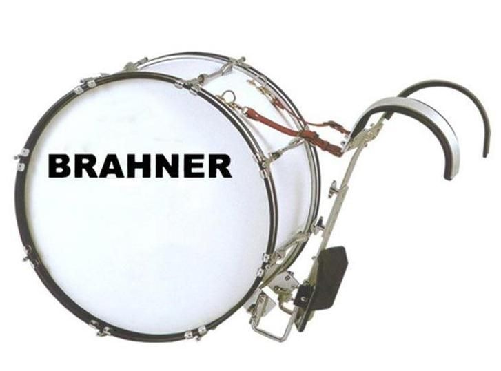БАС-барабан (маршевый) BRAHNER MBD-2612H/WH размер 26"x12", цвет - БЕЛЫЙ