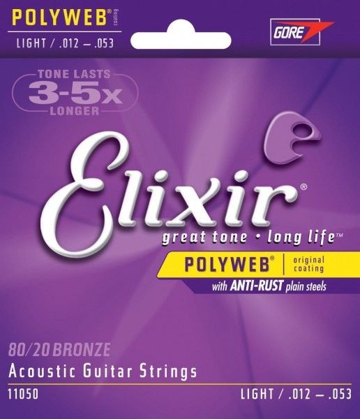 ELIXIR 11050 струны для акустической гитары PolyWeb Light