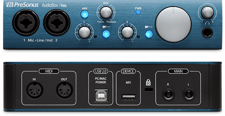 PreSonus AudioBox iTwo аудио/MIDI интерфейс, USB 2.0/iPad-Port