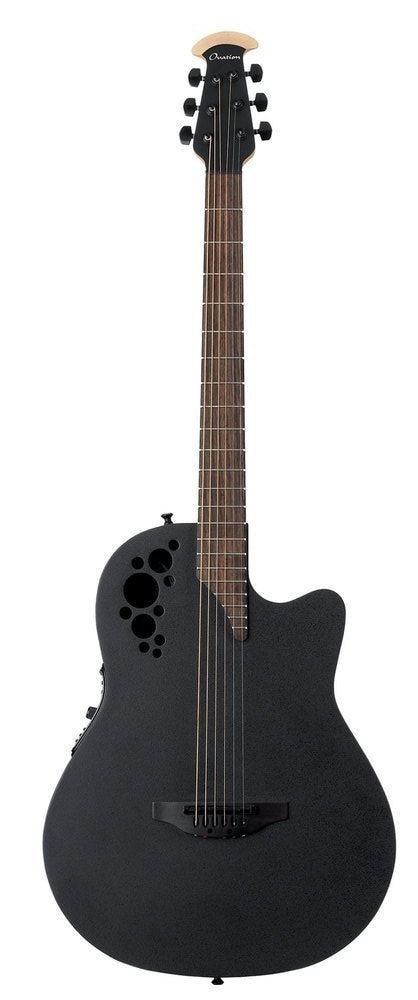 OVATION DS778TX-5 Elite T Mid Cutaway D-Scale Black Textured электроакустическая гитара