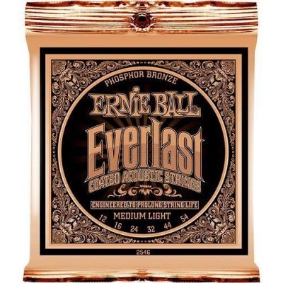 Ernie Ball 2546 струны для акустической гитары Everlast Phosphor Bronze Medium Light