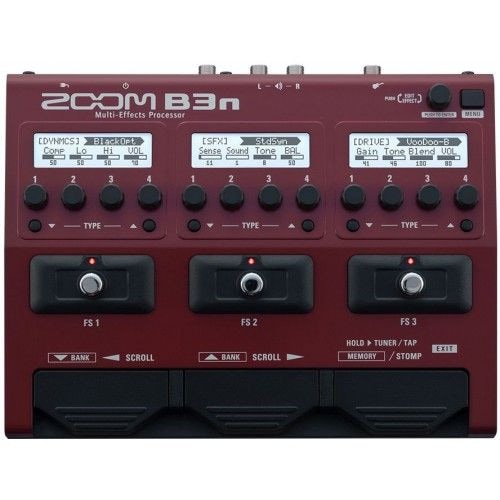 Zoom B3n мульти педаль эффектов для бас гитары