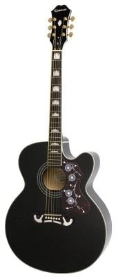 EPIPHONE EJ-200CE BLACK GLD HDWE (W/SHADOW PREAMP) гитара электроакустическая