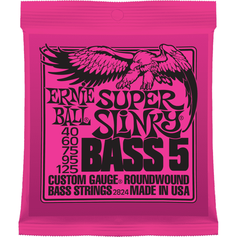 Ernie Ball 2824 струны для 5-струнной бас-гитары Nickel Wound Bass Super Slinky 5