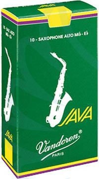 Vandoren Трость для саксофона альт, SR-2625 (№ 2-1/2), серия Java зеленая, упаковка 10 штук