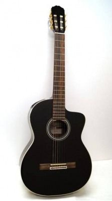 TAKAMINE G-SERIES CLASSICAL GC3-BLK классическая гитара, топ из массива ели, цвет черный