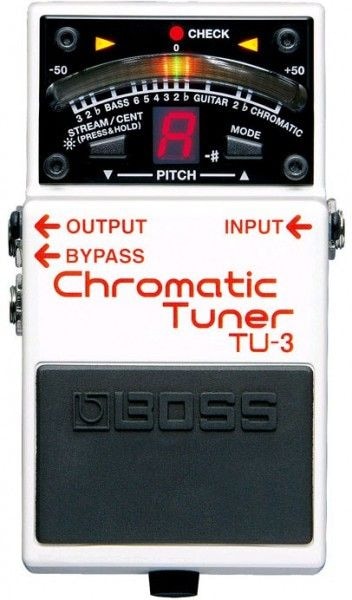 BOSS TU-3 Chromatic Tuner педаль для электро и бас гитар