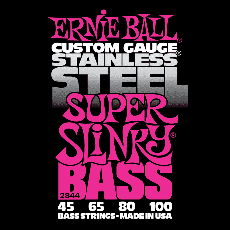 Ernie Ball 2844 струны для бас-гитары Stainless Steel Bass Super Slinky