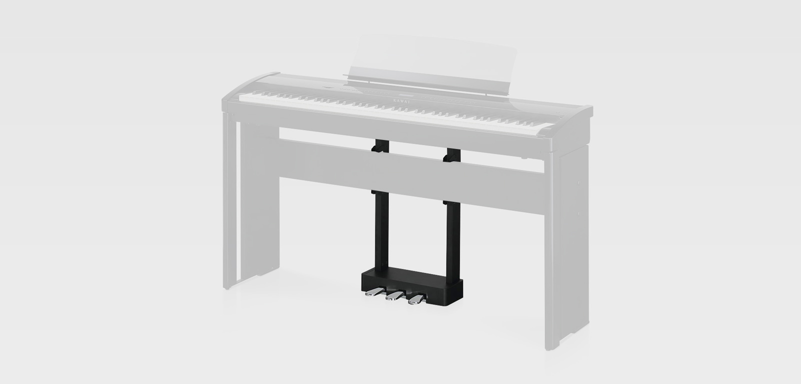 Kawai F-301B педальный блок (3 педали) для цифрового пианино ES7B, ES8B. Цвет черный