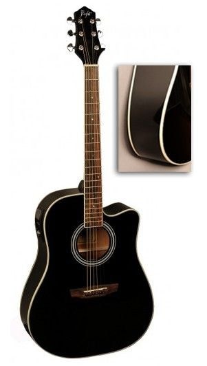Электроакустическая гитара FLIGHT AD-200 CEQ BK
