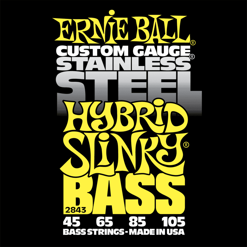 Ernie Ball 2843 струны для бас-гитары Stainless Steel Bass Hybrid Slinky