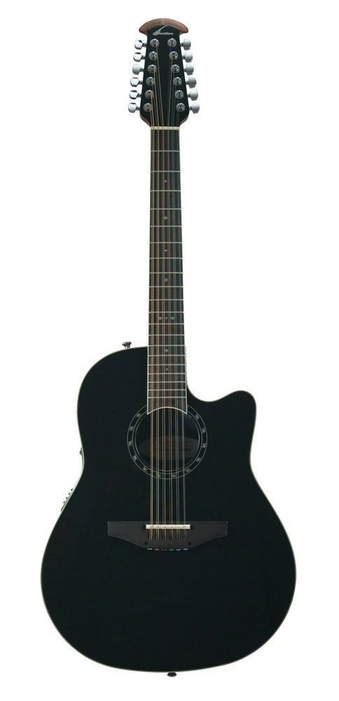 OVATION 2751AX-5 Standard Balladeer Deep Contour Cutaway 12-String Black гитара электроакустическая