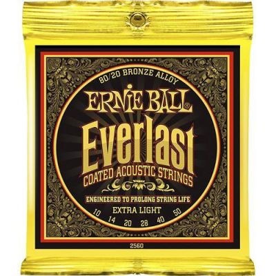 Ernie Ball 2560 струны для акустической гитары Everlast 80/20 Bronze Extra Light