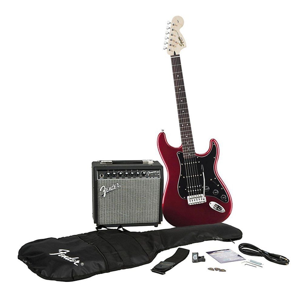 FENDER SQUIER AFFINITY STRAT HSS&FRONTMAN® 15G AMP - CANDY APPLE RED