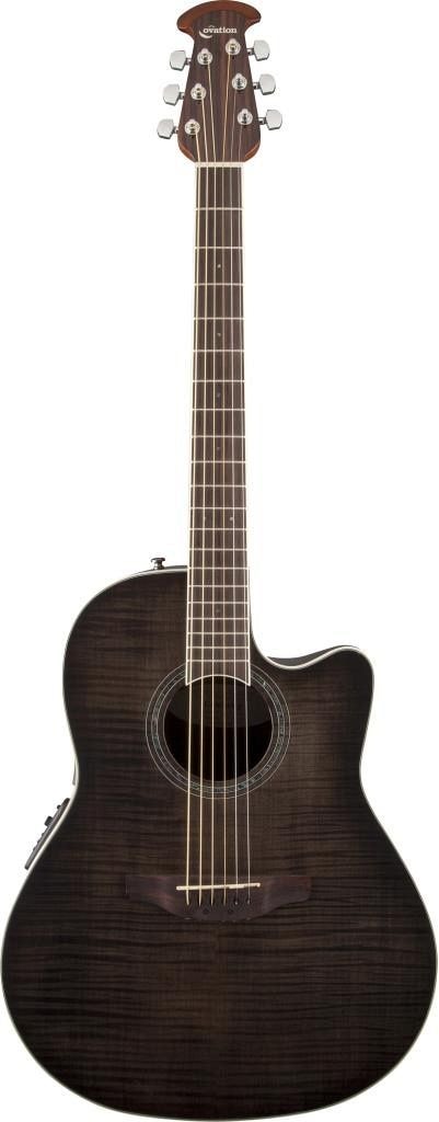 OVATION CS24P-TBBY Celebrity Standard Plus Mid Cutaway Trans Black Flame Maple гитара электроакустич
