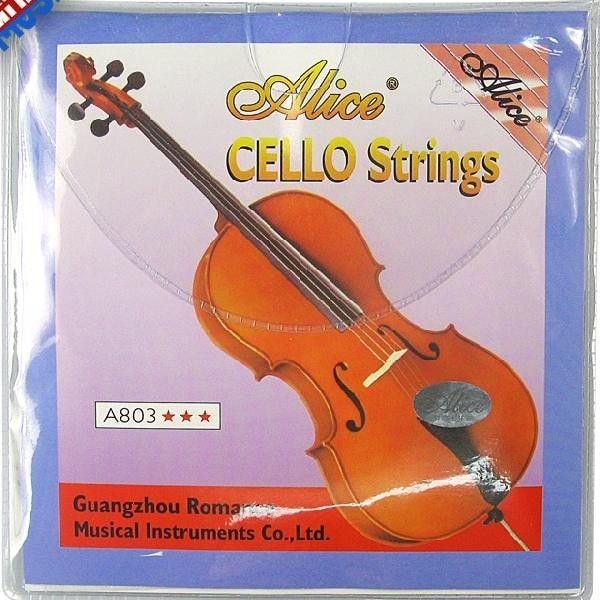Струны для виолончели ALICE A-803 основа струн - сталь, обмотка выполнена из сплава никеля