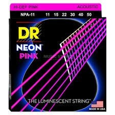 NEON Струны для акустических гитар DR NPA-11 (11-50) люминесцентные