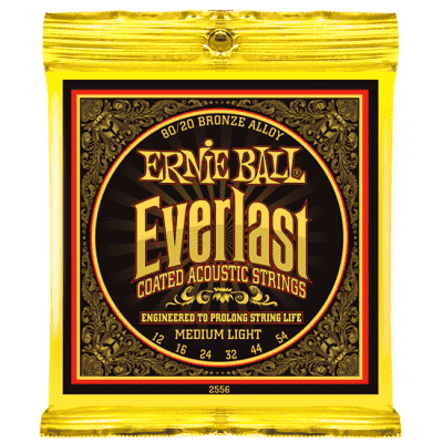 Ernie Ball 2556 струны для акуст.гитары Everlast 80/20 Bronze Medium Light