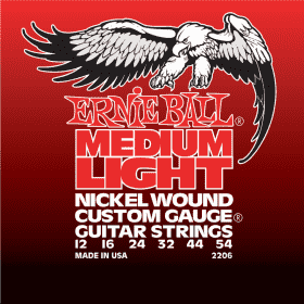 Ernie Ball 2206 струны для электрогитары Nickel Wound Medium Light
