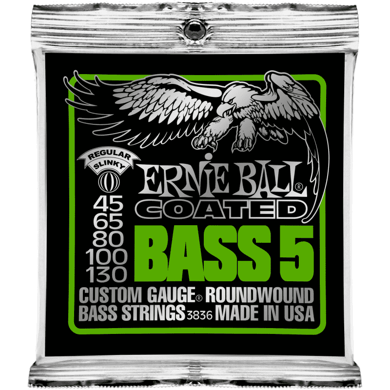 Ernie Ball 3836 струны для 5-струнной бас-гитары Coated Bass Regular Slinky 5