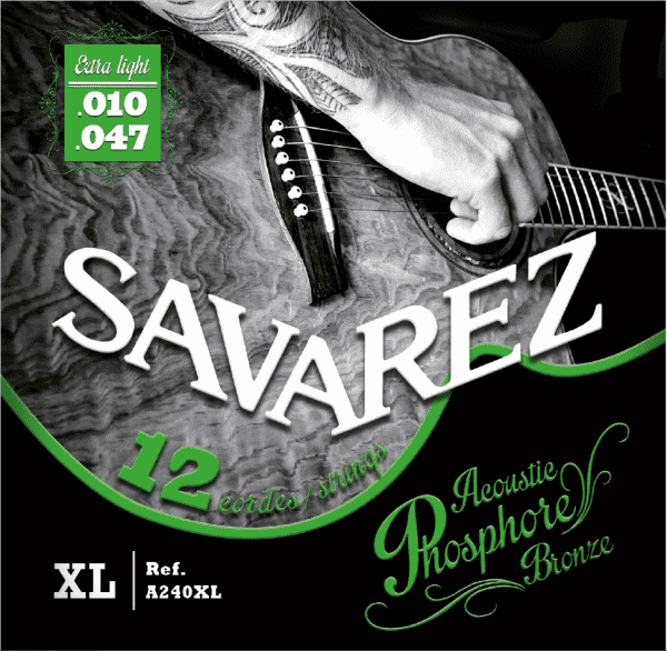 Acoustic F. Bronze Струны для 12-струнных акустических гитар SAVAREZ A240XL (10/10-14/14-23/9-29/12-39/17-47/25) 