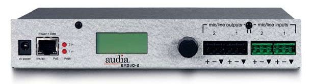 BIAMP AudiaEXPI/O-2 Модуль расширения на 2 mic/line аналоговых входов и 2 линейных выхода через CobraNet