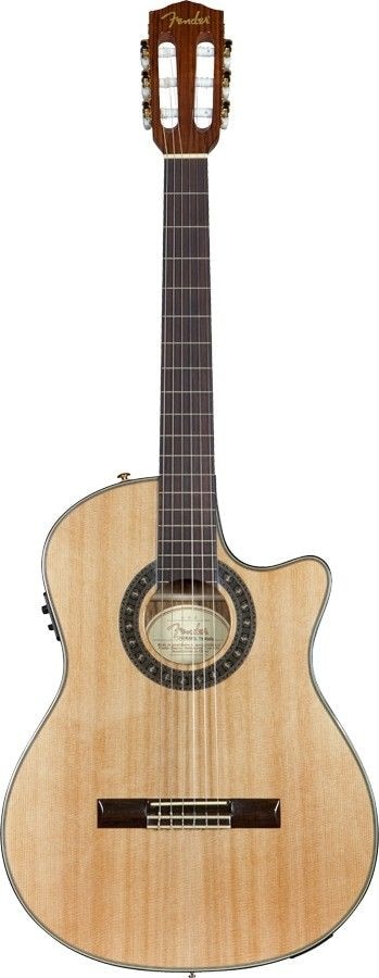 FENDER CN-240SCE THINLINE NATURAL, классическая электроакустическая гитара