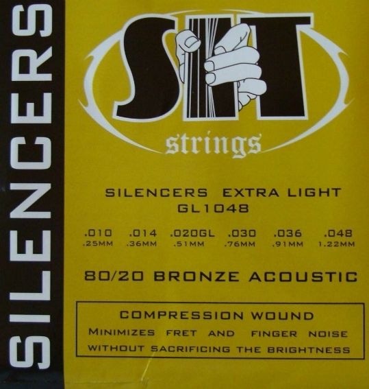 SILENCERS Струны для акустической гитары SIT GL1048 (10-14-20-30-36-48)