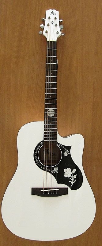 Белая акустическая гитара Axen DC73 WH
