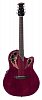 OVATION CE44-RR Celebrity Elite Mid Cutaway Ruby Red электроакустическая гитара купить в Москве: цены, доставка, фото