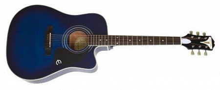 EPIPHONE PRO-1 ULTRA Acoustic/Electric Trans Blue электроакустическая гитара купить в Москве: цены, доставка, фото