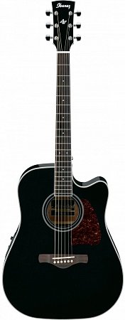 IBANEZ AW70ECE-BK электроакустическая гитара дредноут купить в Москве: цены, доставка, фото