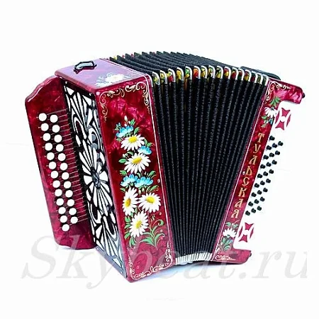 Тульская гармонь 301м, Цвет: Красный, с 2мя ремнями и чехлом купить в Москве: цены, доставка, фото