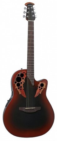 OVATION CE44-RRB Celebrity Elite Mid Cutaway Reversed Redburst электроакустическая гитара купить в Москве: цены, доставка, фото