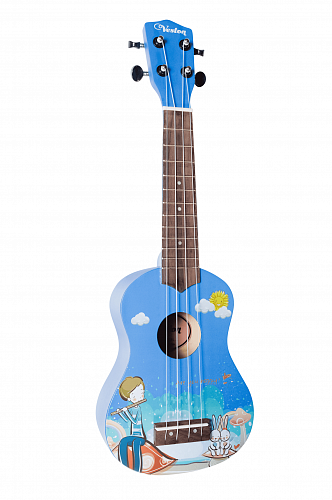 VESTON KUS 23BL - укулеле сопрано, голубая, рисунок - мальчик купить в Москве: цены, доставка, фото VESTON KUS 23BL - укулеле сопрано, голубая, рисунок - мальчик купить в Москве: цены, доставка, фото