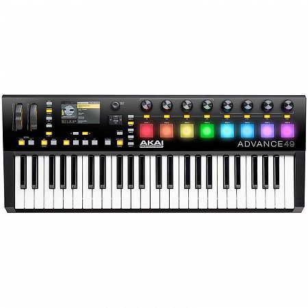 AKAI PRO ADVANCE 49 MIDI-клавиатура, 49 клавиш с послекасанием, встроенный 4,3-дюймовый цветной экран