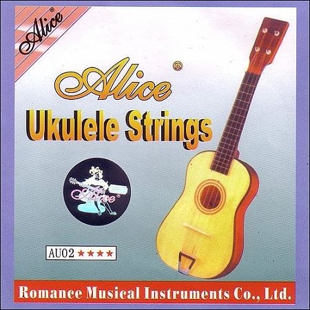 Струны для укулеле-сопрано ALICE AU-02 (022- 028-032-022) чёрный нейлон