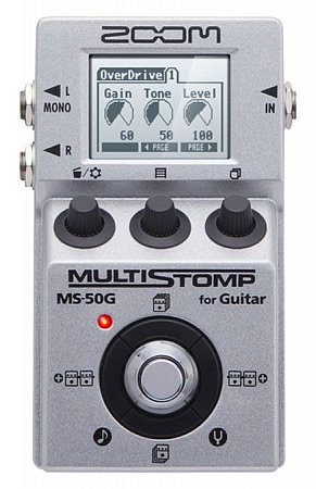 Zoom MS-50G компактная мульти педаль эффектов для электрогитары/Без БП
