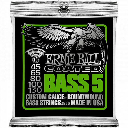 Ernie Ball 3836 струны для 5-струнной бас-гитары Coated Bass Regular Slinky 5 купить в Москве: цены, доставка, фото Ernie Ball 3836 струны для 5-струнной бас-гитары Coated Bass Regular Slinky 5 купить в Москве: цены, доставка, фото