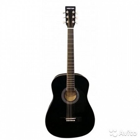 VESTON D-37 BK акустическая гитара, дредноут, цвет: черный купить в Москве: цены, доставка, фото