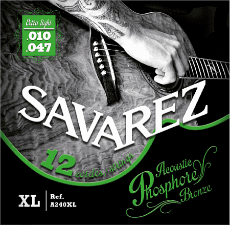 Acoustic F. Bronze Струны для 12-струнных акустических гитар SAVAREZ A240XL (10/10-14/14-23/9-29/12-39/17-47/25) купить в Москве: цены, доставка, фото