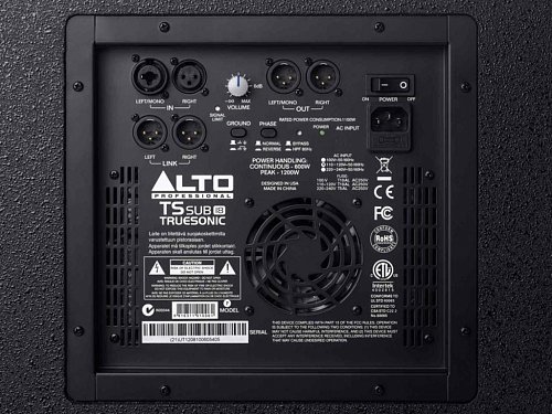 Alto TS-SUB12 активный 12' сабвуфер 600 Вт, SPL max 123 дБ купить в Москве: цены, доставка, фото Alto TS-SUB12 активный 12' сабвуфер 600 Вт, SPL max 123 дБ купить в Москве: цены, доставка, фото