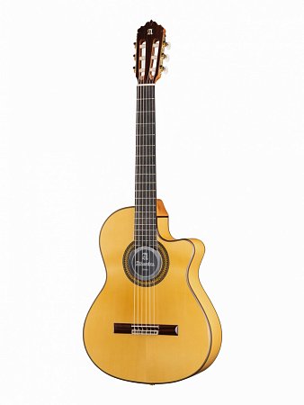 6.770 Flamenco Conservatory 7FC Классическая гитара со звукоснимателем E8, с вырезом, Alhambra